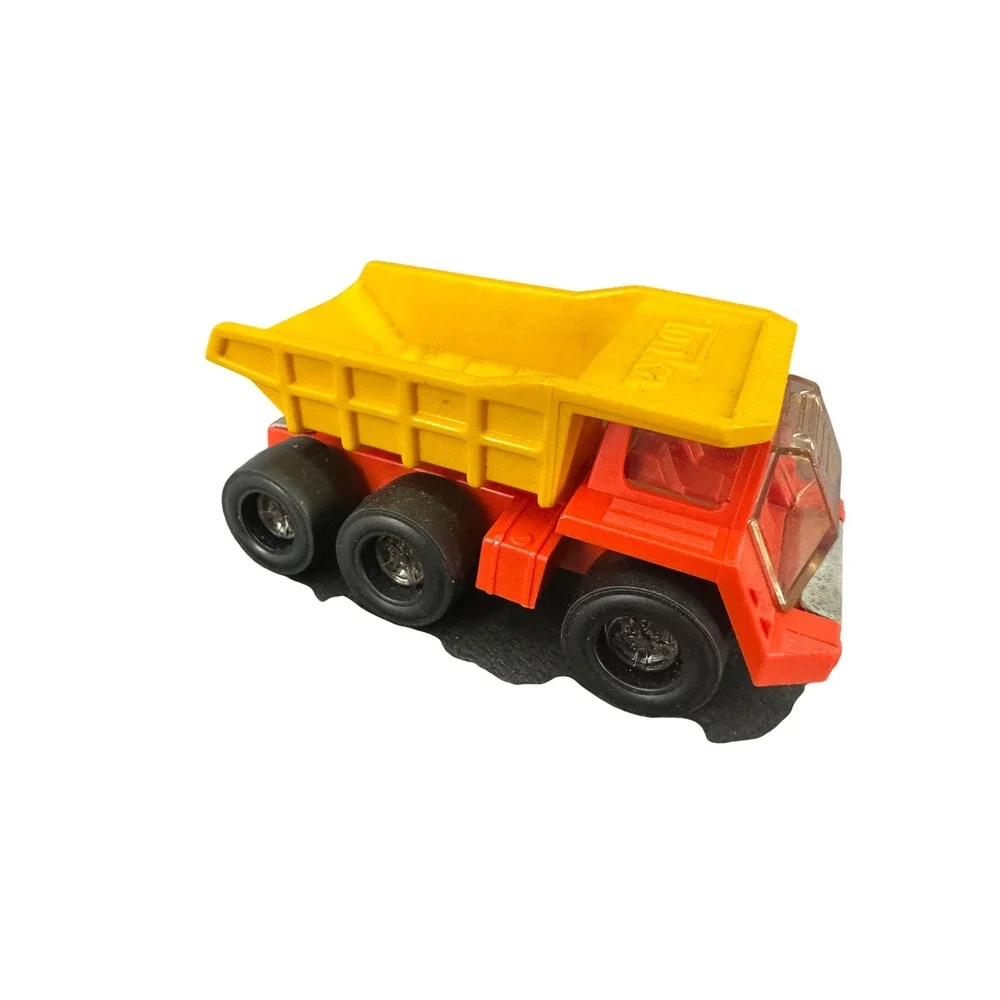 Vintage‎ Tonka Dump Truck Red Yellow Plastic Metal 6 Wheel Construction Toy
